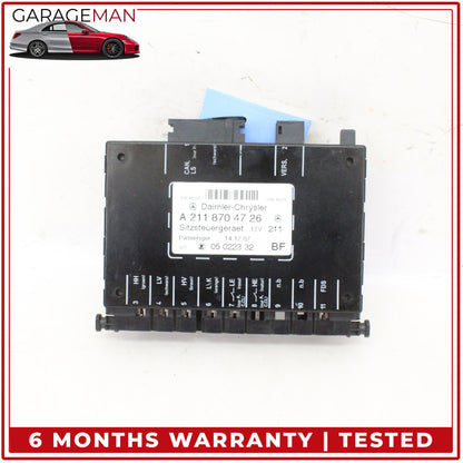 2003-2009 Mercedes-Benz CLK350 W209 Coupe Front Right Seat Control Module 2118704726 OEM