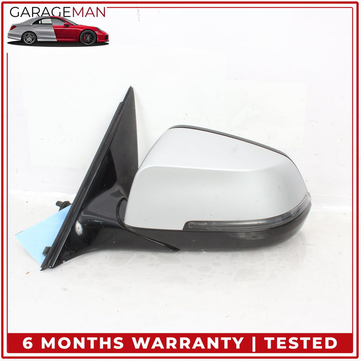 2013-2015 BMW 740i F01 Front Left Side Door Rear View Mirror Silver Mettalic OEM