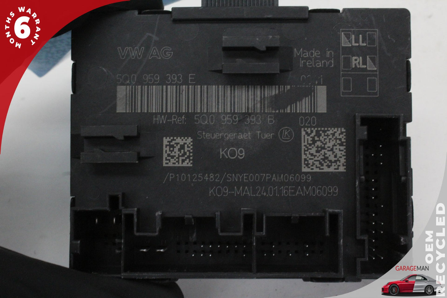 15-20 Audi A3 8V Sedan Window Control Module Front Left 5Q0959395B Genuine