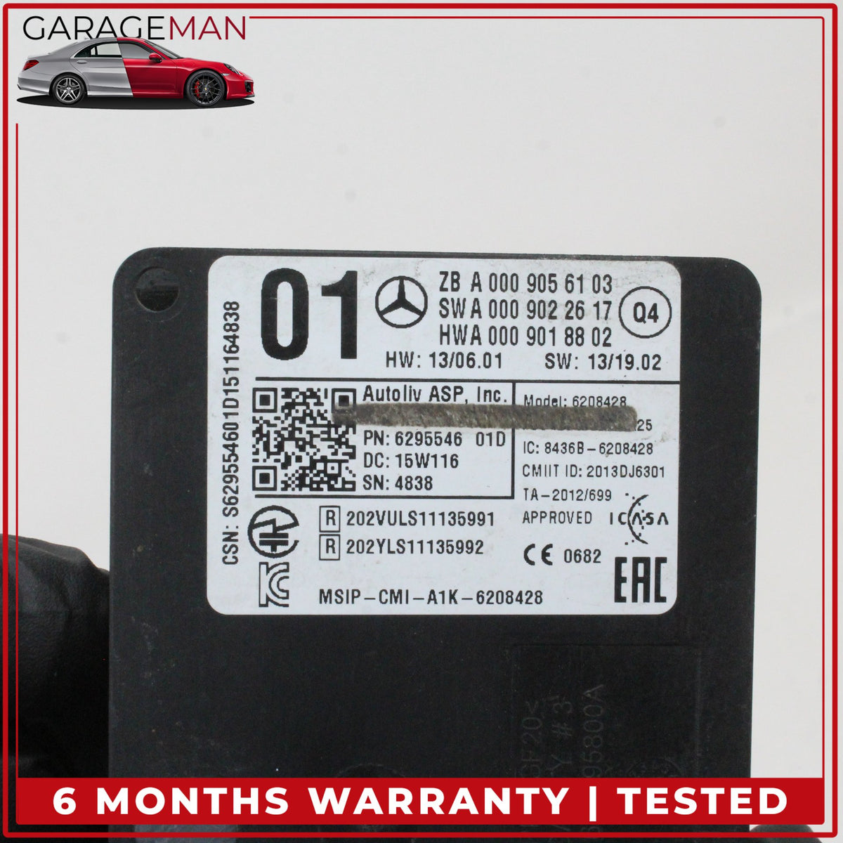 2014-2018 Mercedes W205 C300 Rear Blind Spot Radar Distance Sensor Module OEM