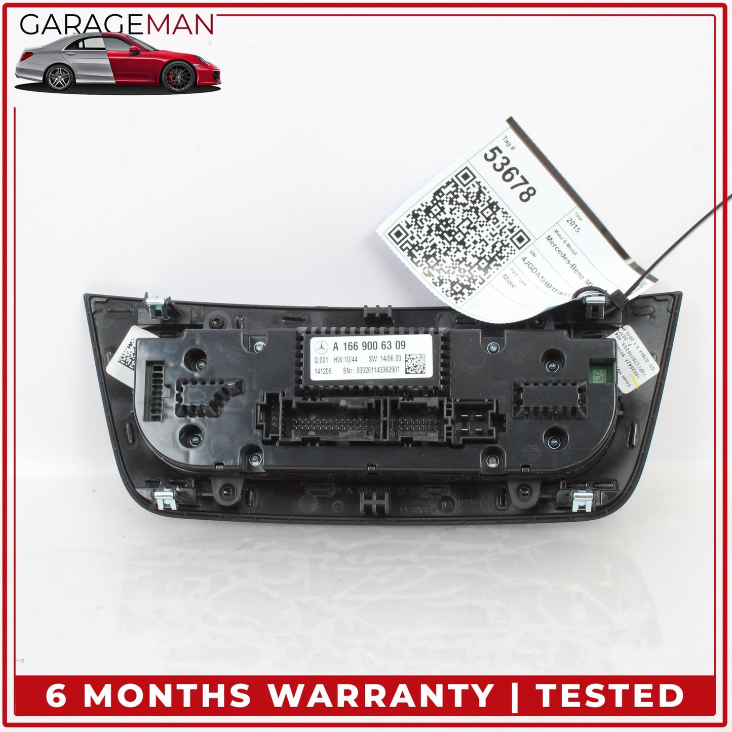 2012-2019 Mercedes W166 ML350 A/C Heater Climate Control Switch 1669006309 OEM