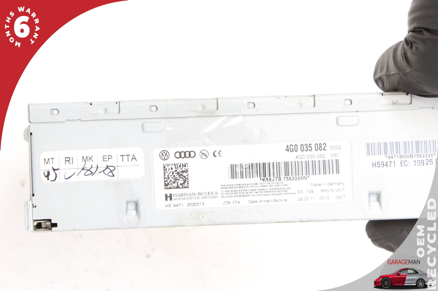2008-2017 Audi Q7 Q5 Audio Radio Stereo CD Player Receiver AM/FM 4G0035082 OEM