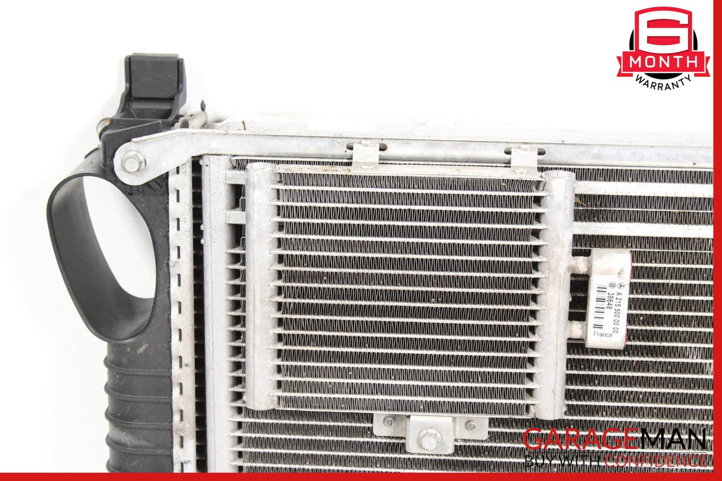2003-2008 Mercedes R230 SL500 Engine Cooling Radiator AC A/C Condenser Assembly