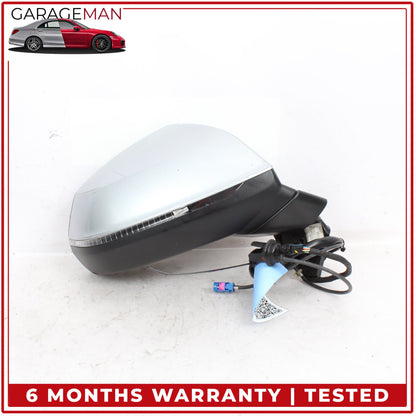 2017-2019 Audi Q7 Front Right Side Door Rear View Mirror w/ Camera Silver OEM