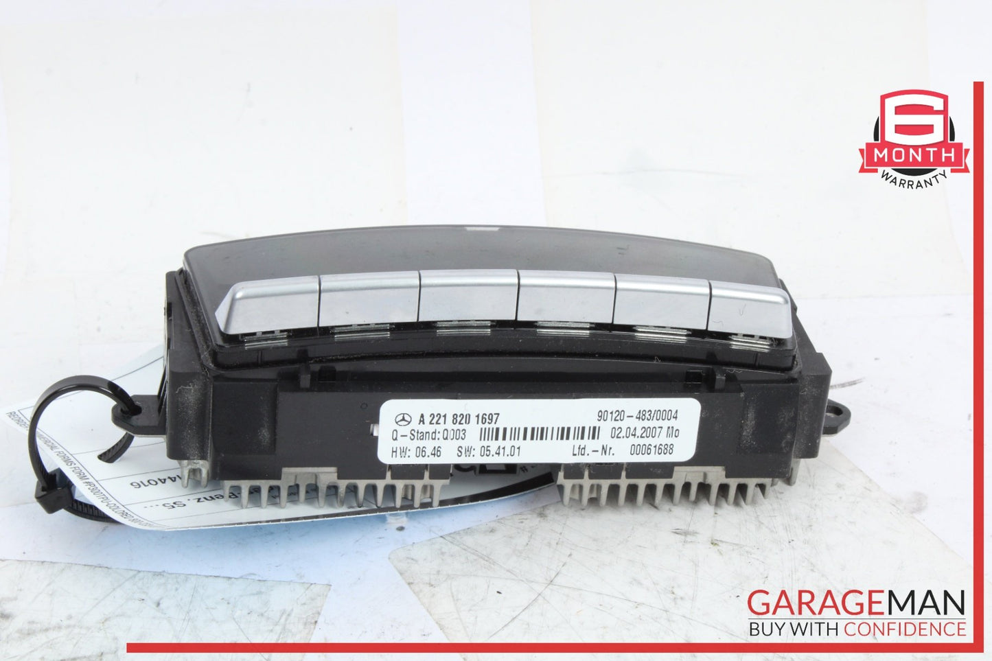 2007-2013 Mercedes-Benz S500 W221 Rear AC Climate Control Switch 2218201697