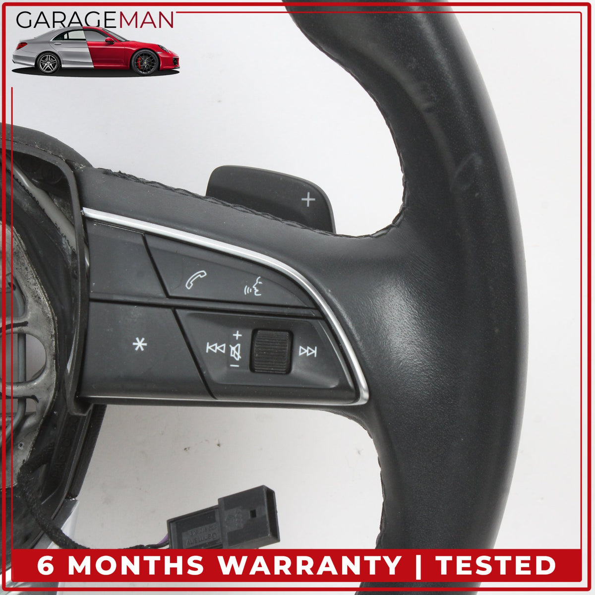 2019-2024 Audi Q3 Front Left Steering Wheel w/ Paddle Shifters 83A419091AH OEM