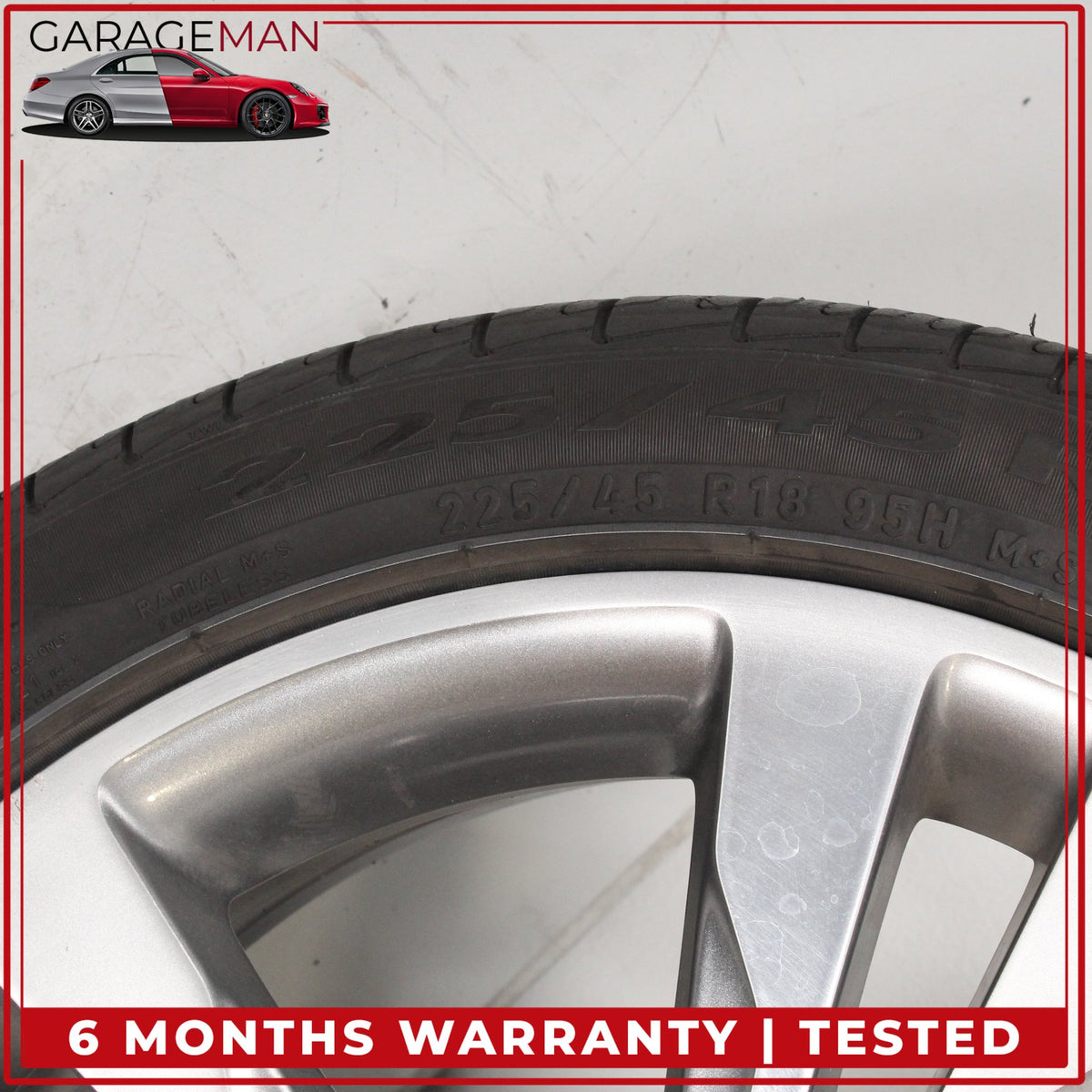 2015-2023 Mercedes W205 C300 Front or Rear Wheel Rim w/ Pirelli Tire 7.5JX18 OEM