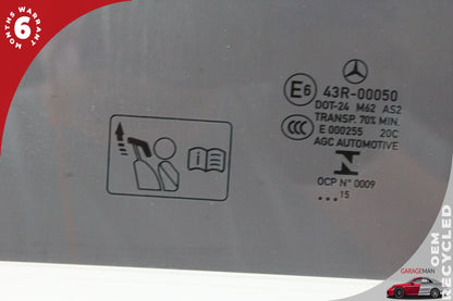 2014-2019 Mercedes W117 CLA45 AMG Rear Right Quarter Window Glass 1177300218 OEM