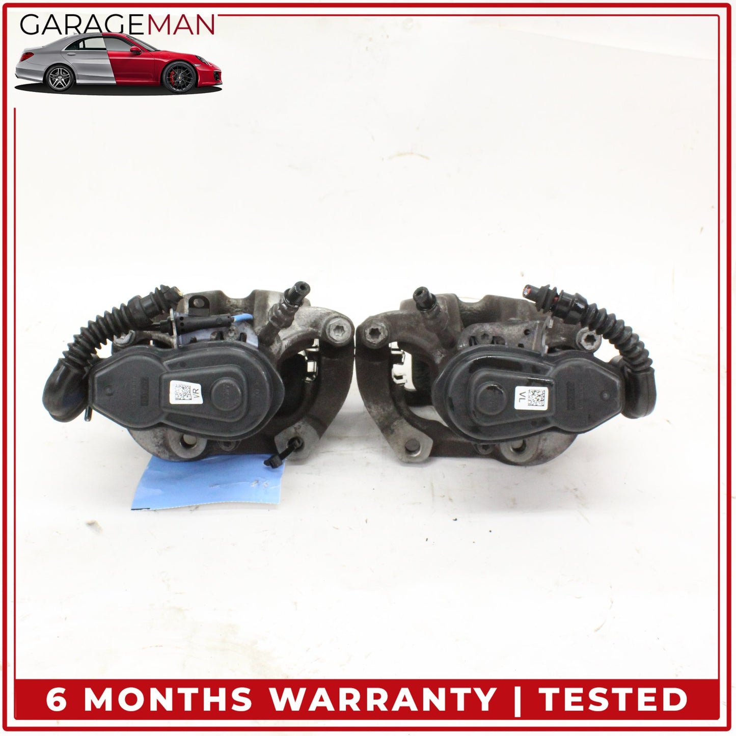 2011-2019 BMW 550i Rear Left and Right Side Brake Caliper Set w/ Actuator OEM