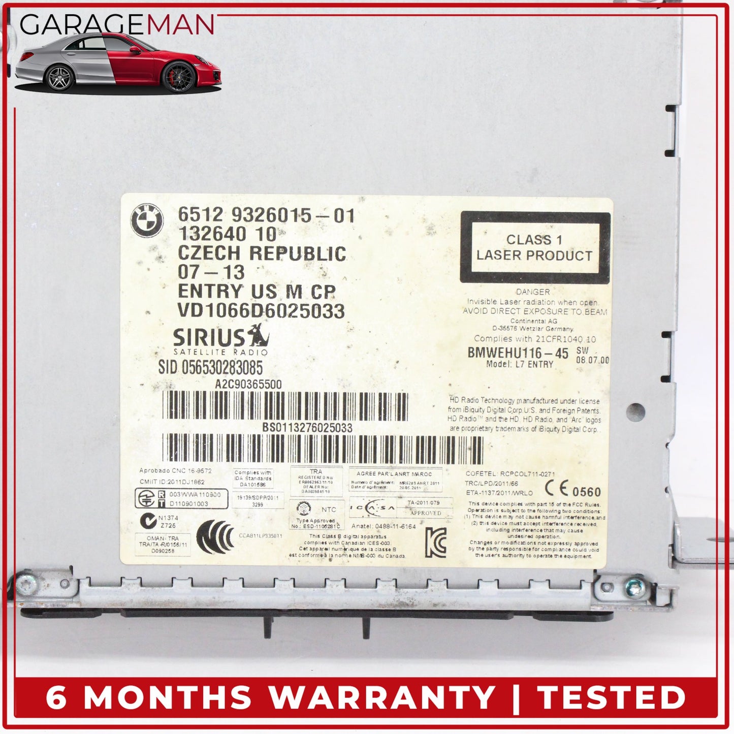 2012-2018 BMW 328d Radio Multimedia CD Player 9326015