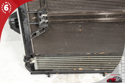 2011-2018 Porsche Cayenne 958 Engine Radiator A/C Condenser Cooler w/ Fan Motor