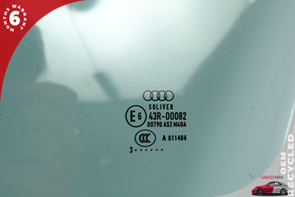 2007-2015 Audi TT 8J Front Left Driver Side Door Window Glass 43R00082 OEM
