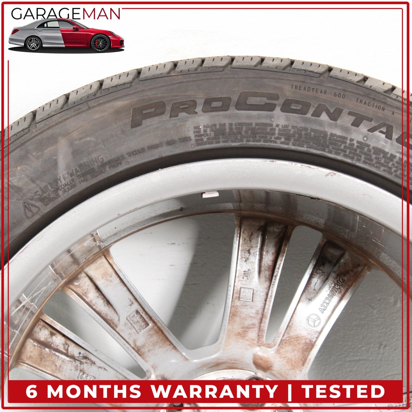 2014-2017 Mercedes W222 S550e S63 AMG Front Wheel Rim w/ Tire 8.5JX19H2 ET36 OEM