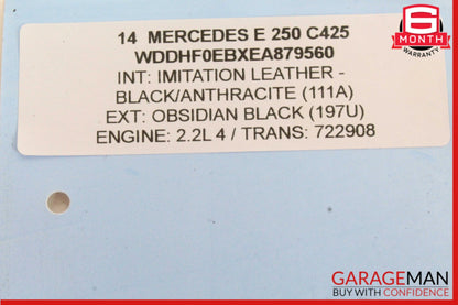 14-16 Mercedes-Benz E250 W212 Air Intake Duct Pipe OEM