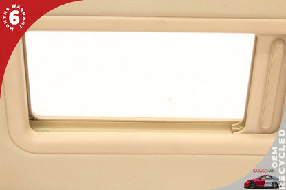 2013-2015 BMW X1 E84 Front Right Passenger Side Sun Visor Beige w/ Mirror OEM