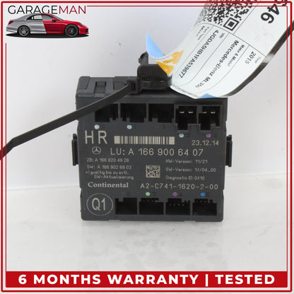 2012-2019 Mercedes W166 ML350 Rear Right Side Door Control Module 1669006407 OEM