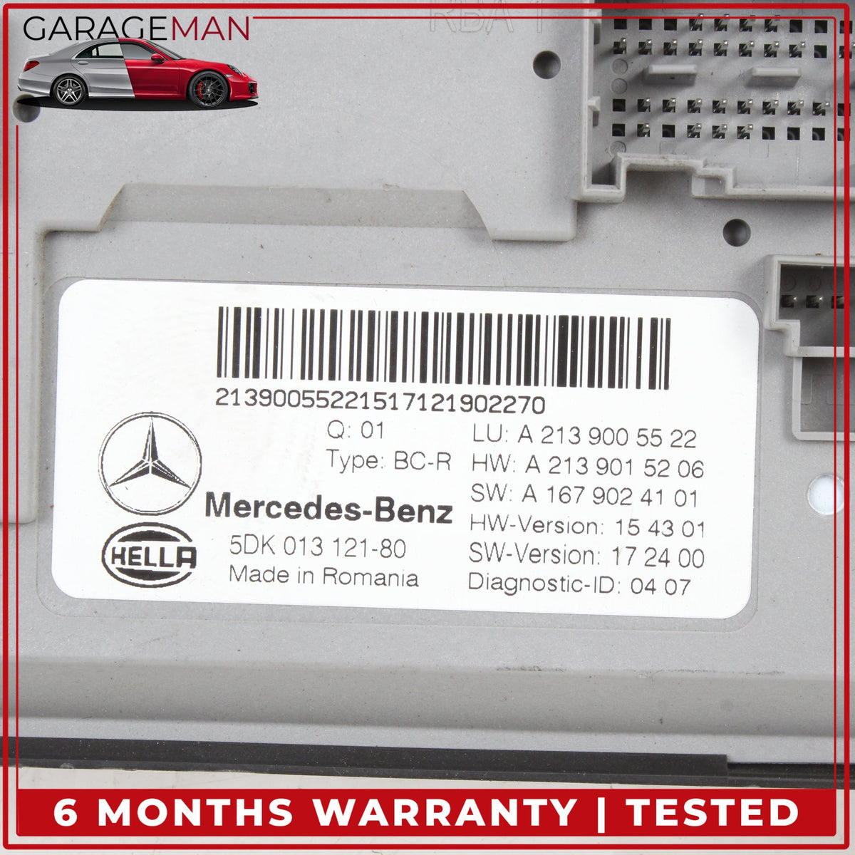 2017-2023 Mercedes W213 E300 Rear SAM Signal Acquisition Module 2139005522 OEM