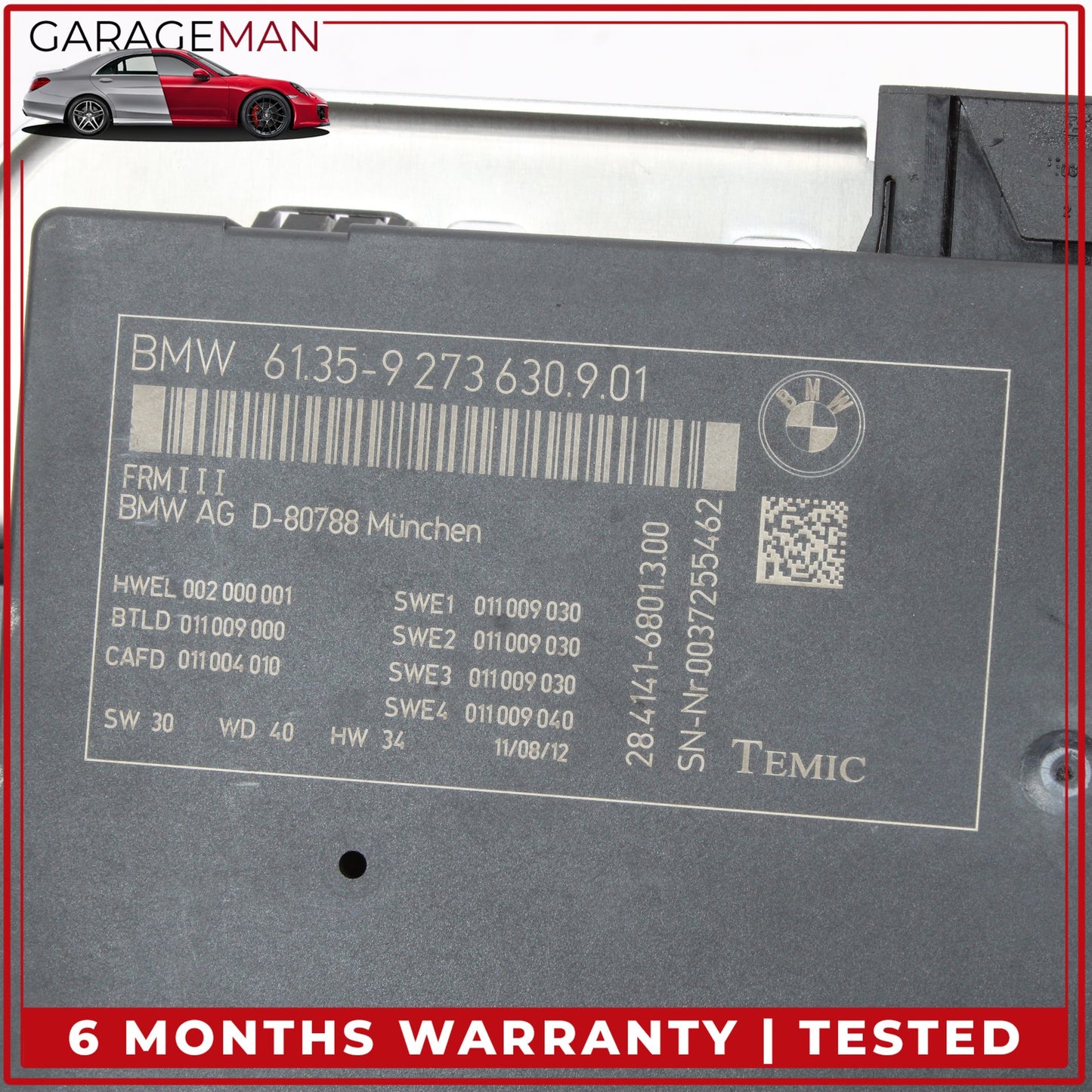 2012-2019 BMW 650i 640i F06 Footwell Light Control Module Unit 9273630 OEM