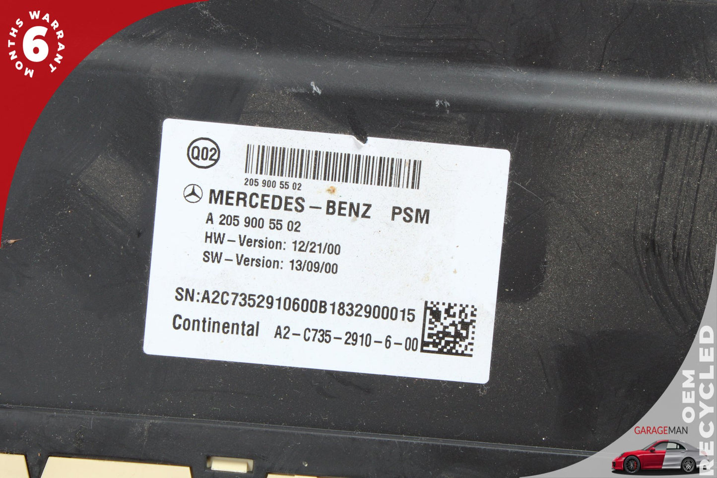 2018 Mercedes-Benz C350e W205 Sedan Front Left or Right Side Seat Control Module 2059005502 Genuine
