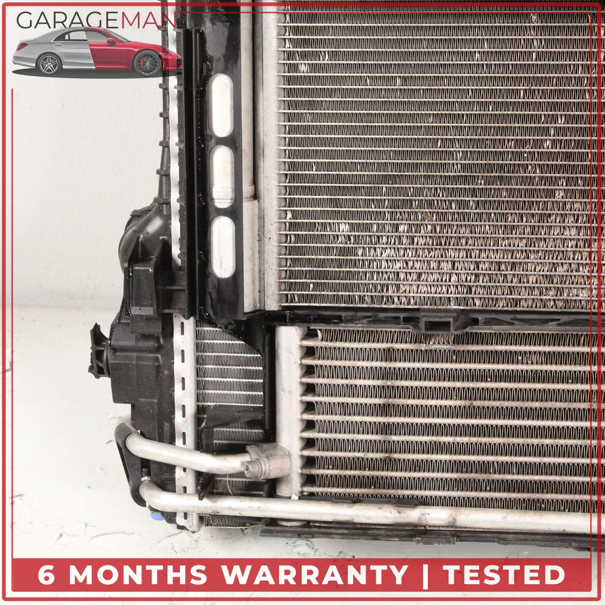 2010-2016 Porsche Panamera 970 Engine Cooling Radiator AC A/C Condenser OEM