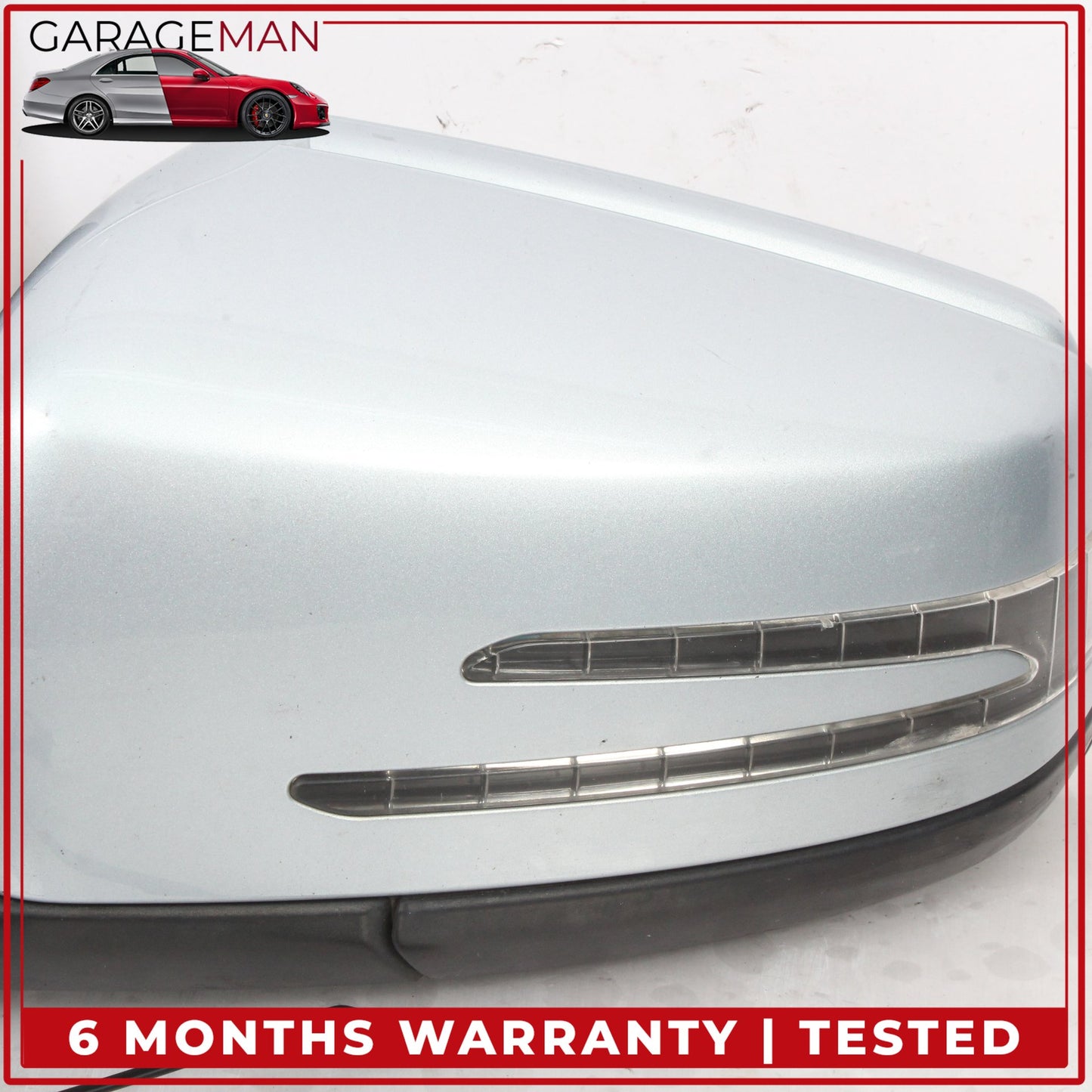 2012-2014 Mercedes W204 C250 Left Side Door Rear View Mirror Silver Metallic OEM