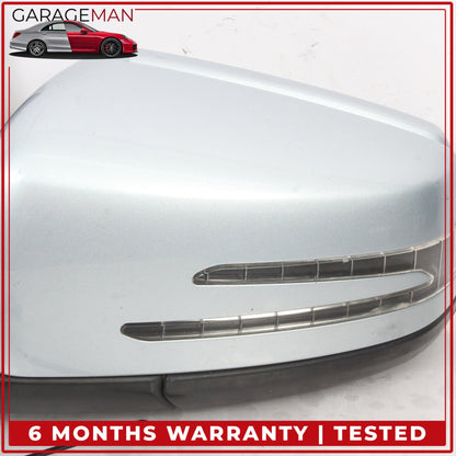 2012-2014 Mercedes W204 C250 Left Side Door Rear View Mirror Silver Metallic OEM