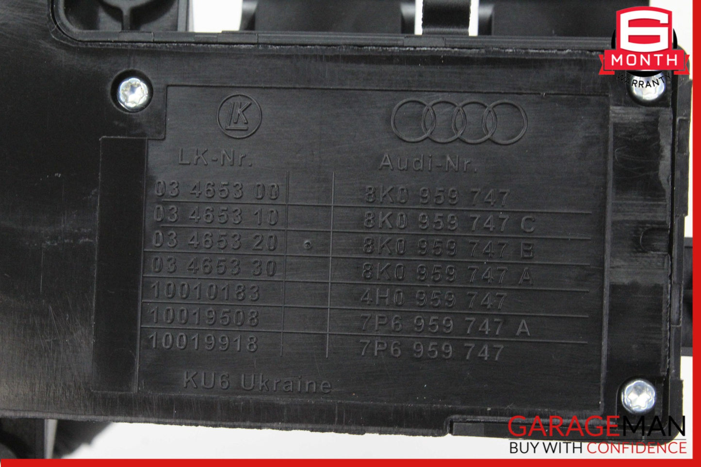 2010-2020 Audi A6 A7 Front Left Seat Adjustment Control Switch 8K0959747 OEM