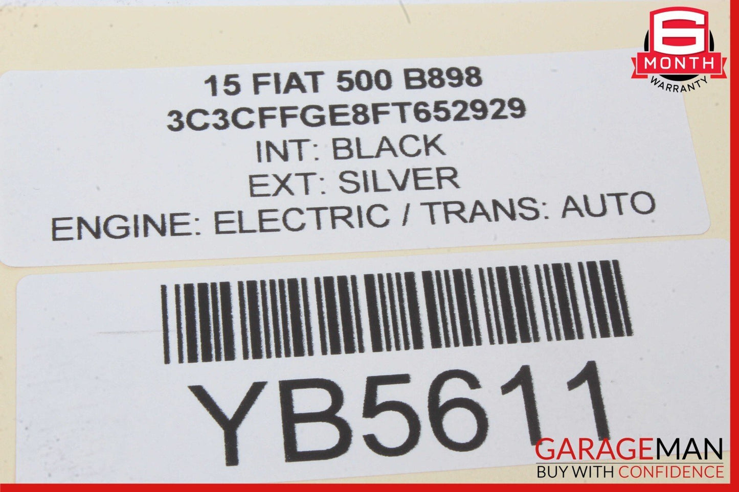 12-17 Fiat 500 Right Passenger Side Curtain Airbag Air Bag OEM 05057814AE