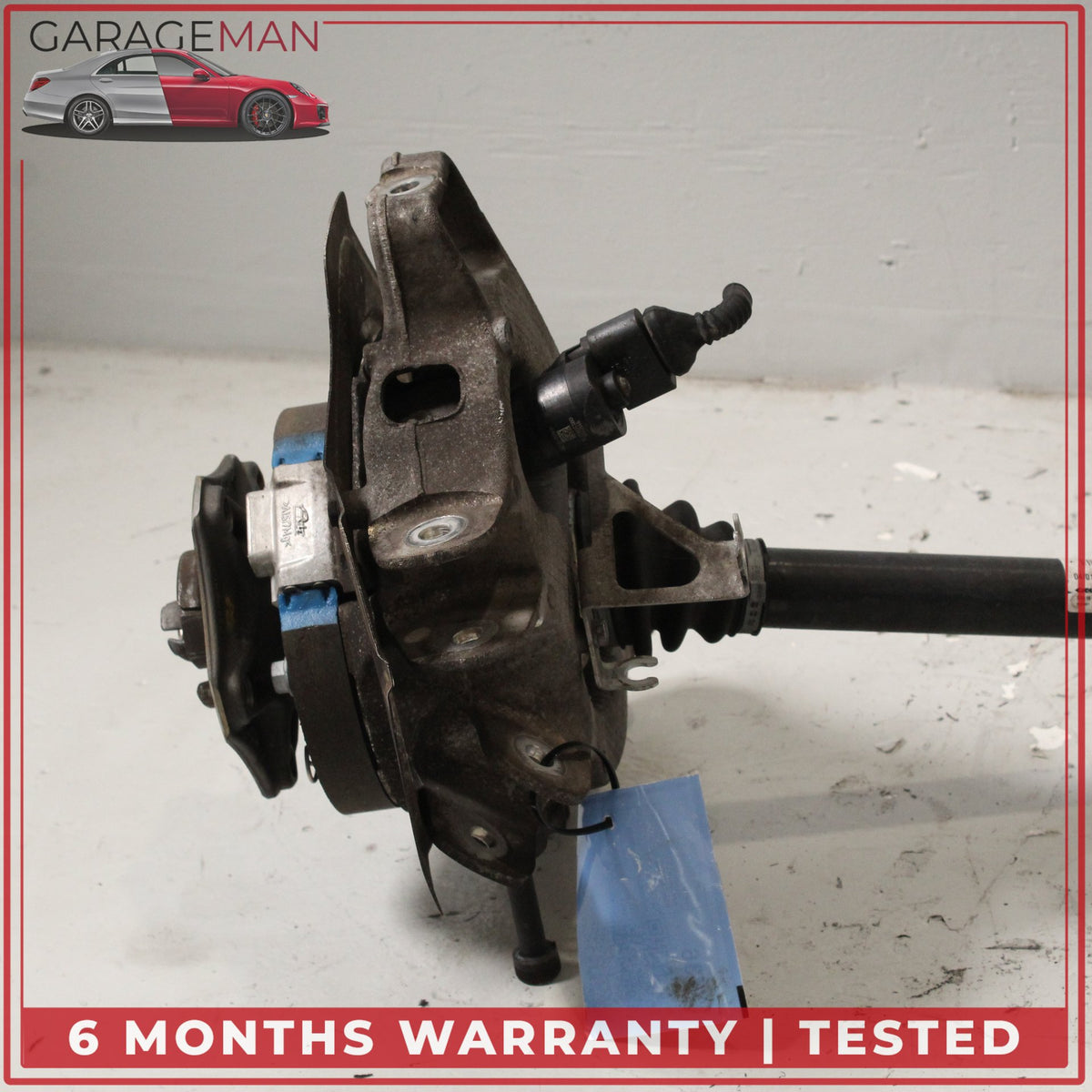 2010-2016 Porsche Panamera 970 Rear Left Spindle Knuckle Wheel Hub w/ Shaft OEM