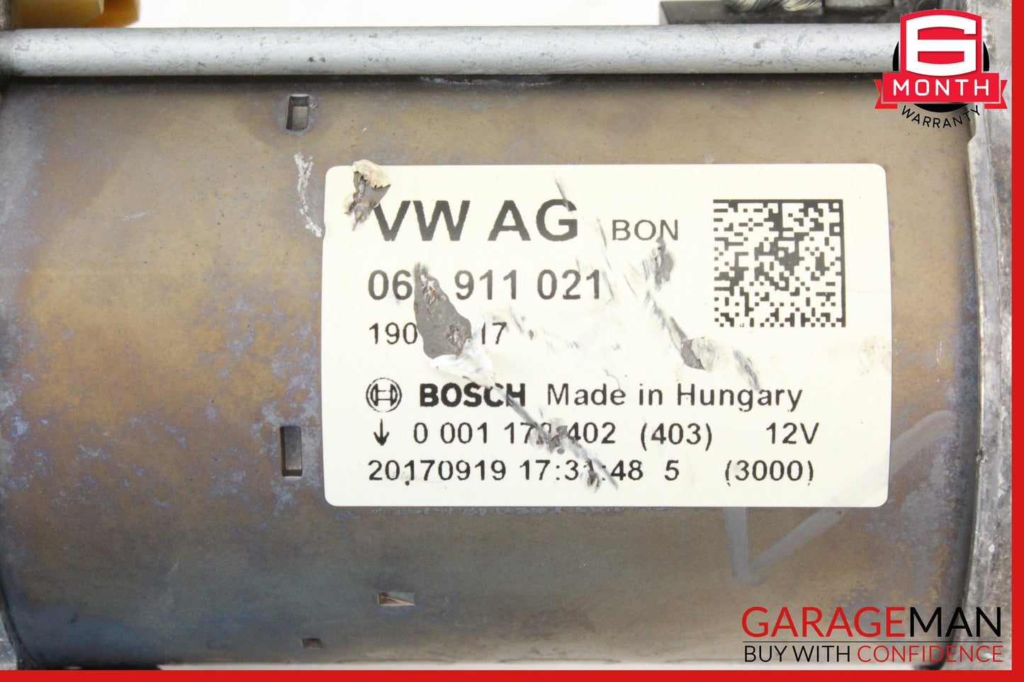 2017-2020 Audi A4 A5 2.0L Engine Motor Starter Bosch 06L9110212 OEM