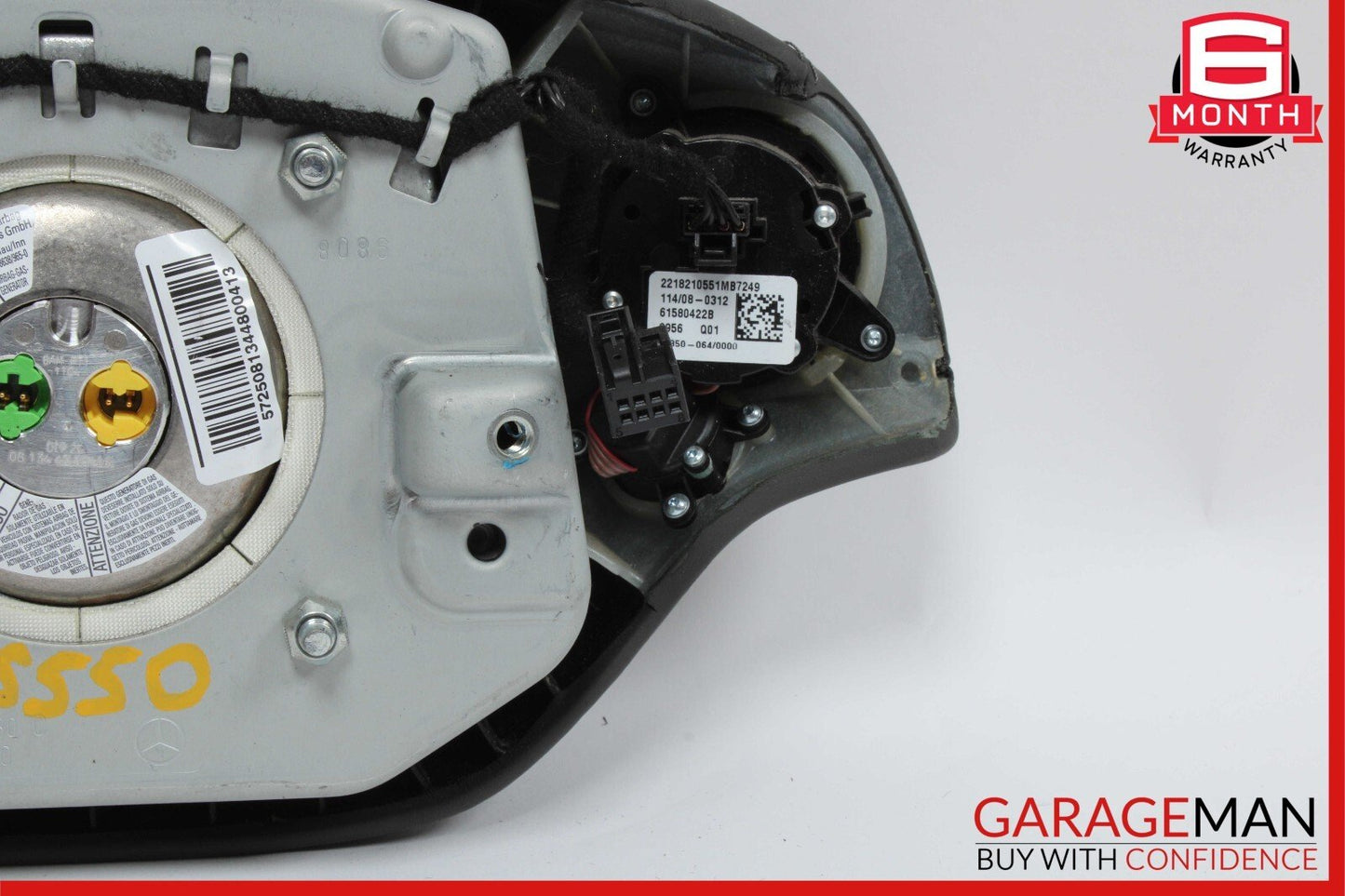 07-10 Mercedes W221 S550 CL500 CL550 Steering Wheel Airbag Air Bag Black OEM