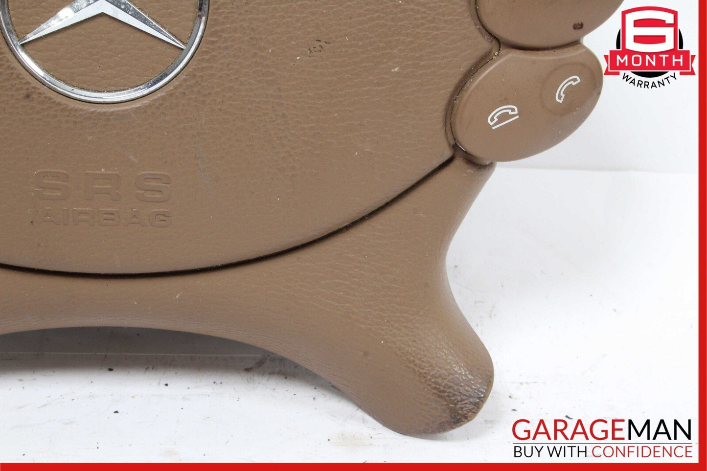 03-12 Mercedes E350 CLS500 SL500 G55 AMG Steering Wheel Airbag Air Bag Brown