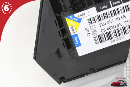 00-06 Mercedes-Benz S500 W220 Rear Left & Right Seat Switch 2208214958 Genuine