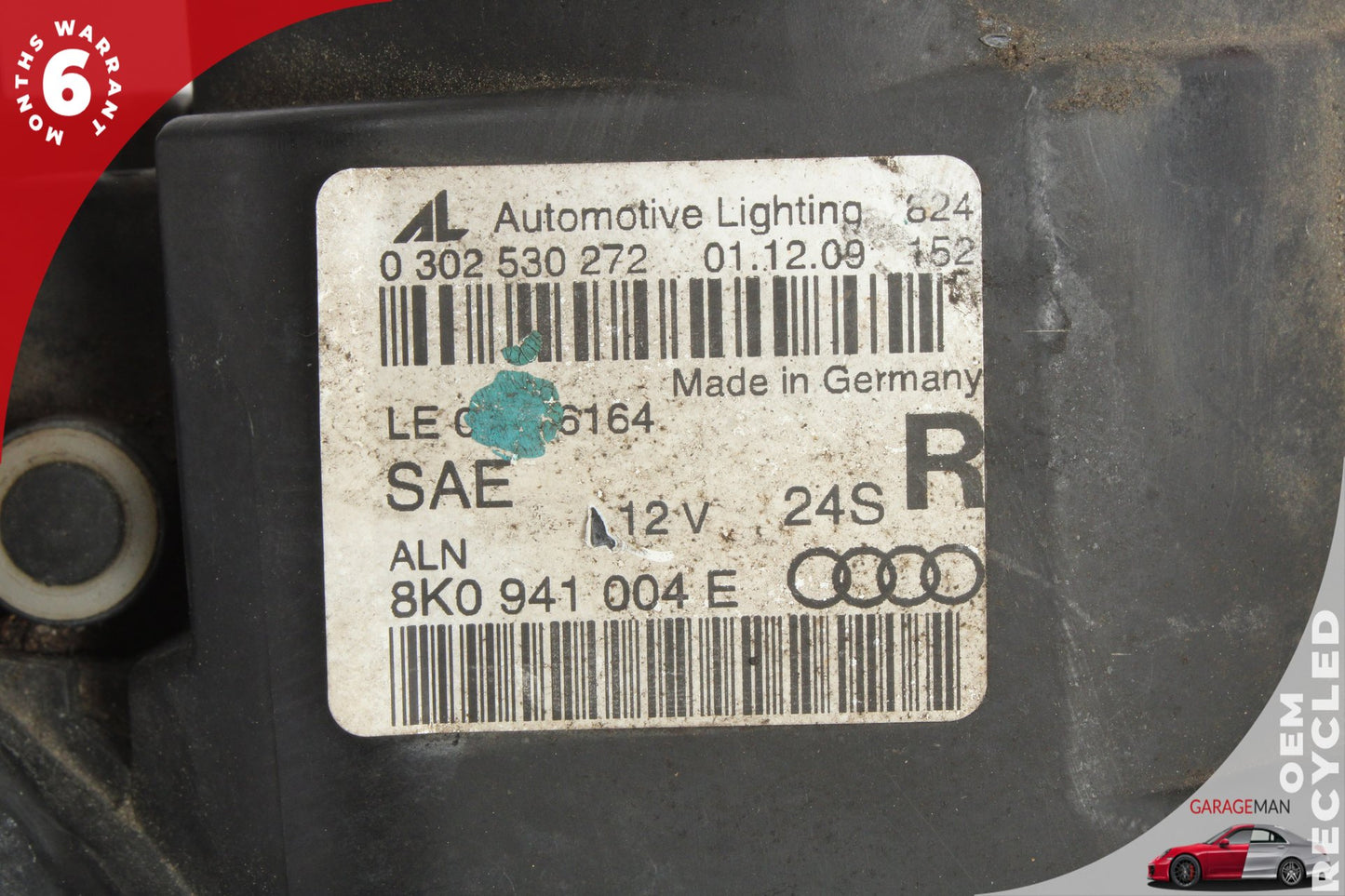 2009-2012 Audi A4 Front Right Passenger Side Head Light Lamp Bi-Xenon 8K0941004