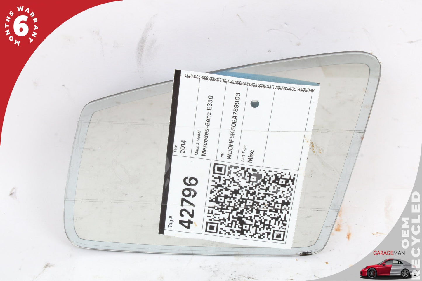 2008-2018 Mercedes W212 E350 E400 Left Door Mirror Glass w/ Dimming A3159467 OEM