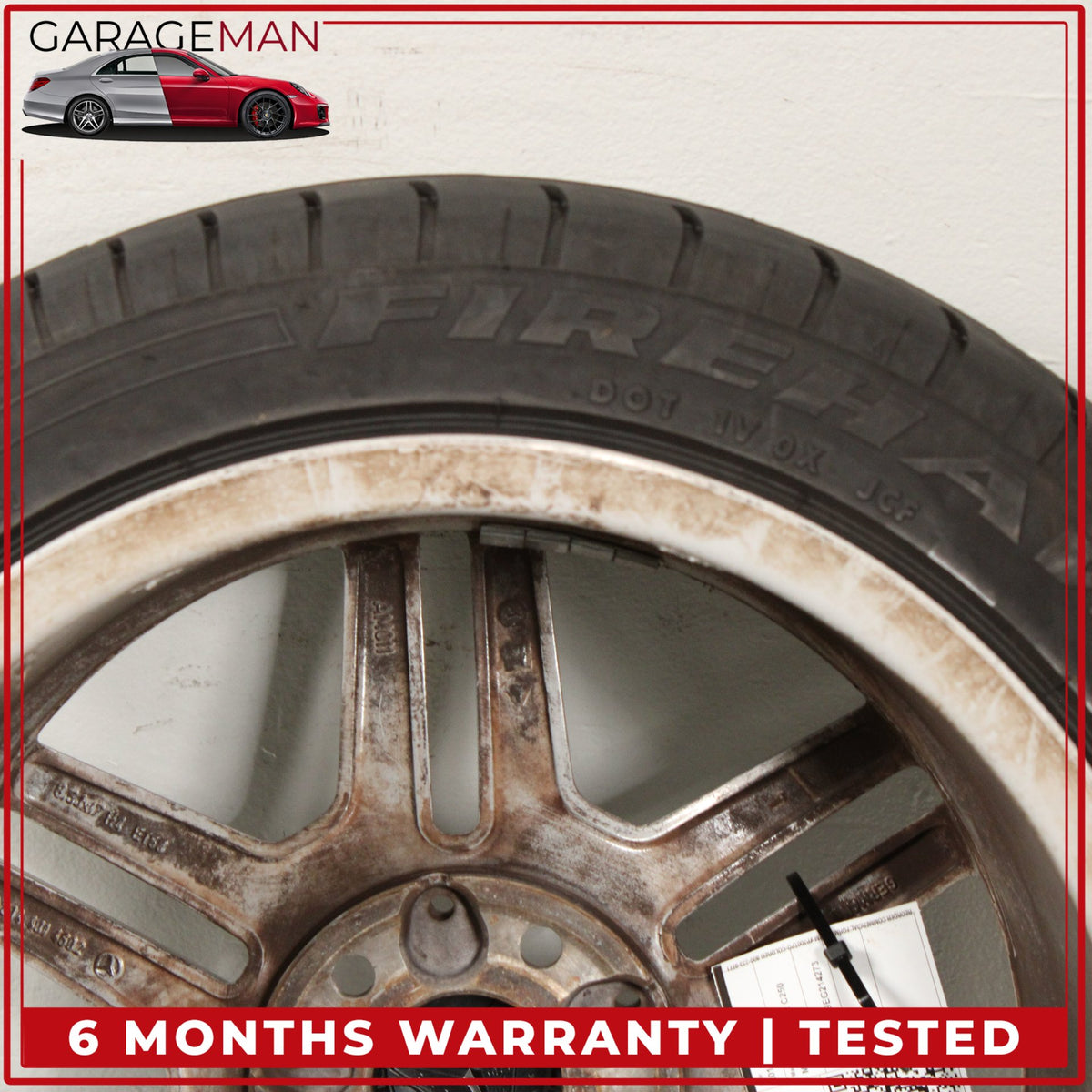 2008-2014 Mercedes W204 Rear Wheel Rim w/ Tire 8.5Jx17H2 ET58 2044014602 OEM