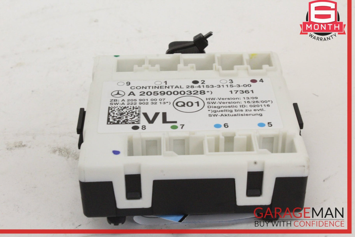 2015-2019 Mercedes-Benz C300 W205 Left Front Door Control Module 2059000328