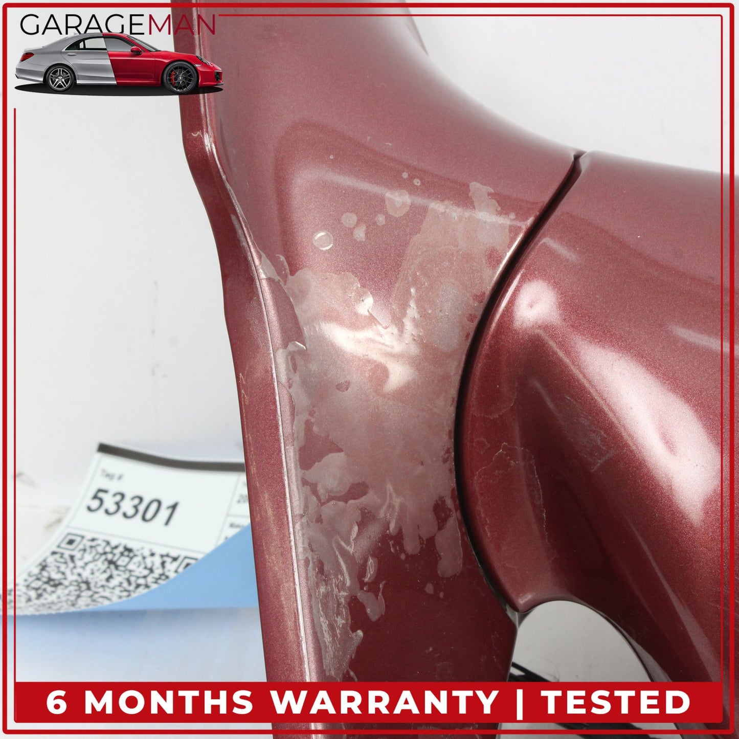 2004-2008 Mercedes R230 SL550 Front Right Door Rear View Mirror Thulite Red OEM