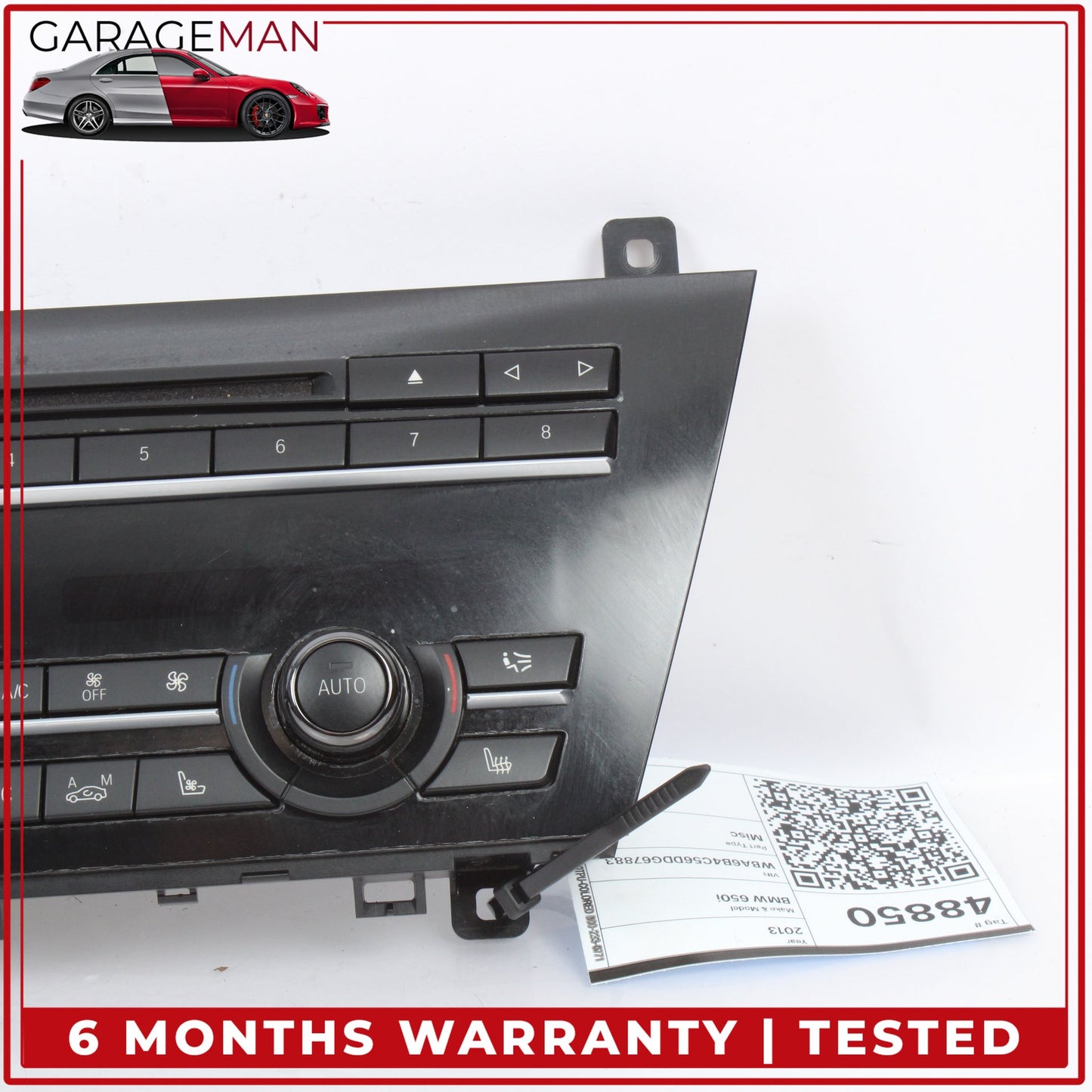 2012-2019 BMW 650i F06 AC Temperature Climate Control Radio Panel 9299034 OEM