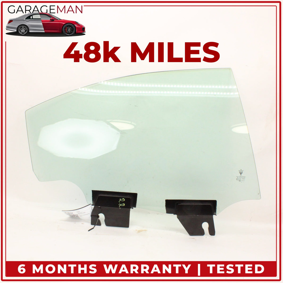 2014-2022 Maserati Ghibli M157 Rear Right Passenger Side Door Window Glass OEM