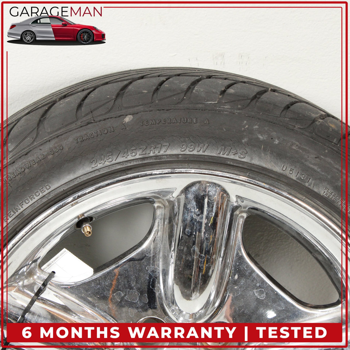 1997-1999 Jaguar XK8 Front or Rear Wheel Rim w/ Tire 8Jx17CHx33 MJA6116AB OEM