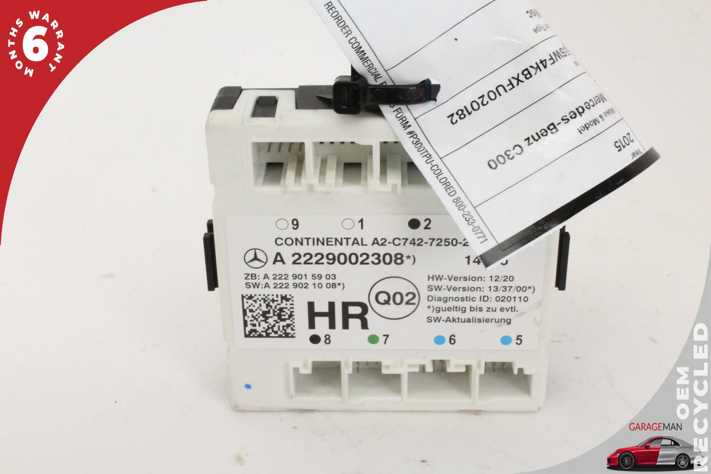 2015-2019 Mercedes W205 C300 C350e Rear Right Door Control Module 2229002308 OEM