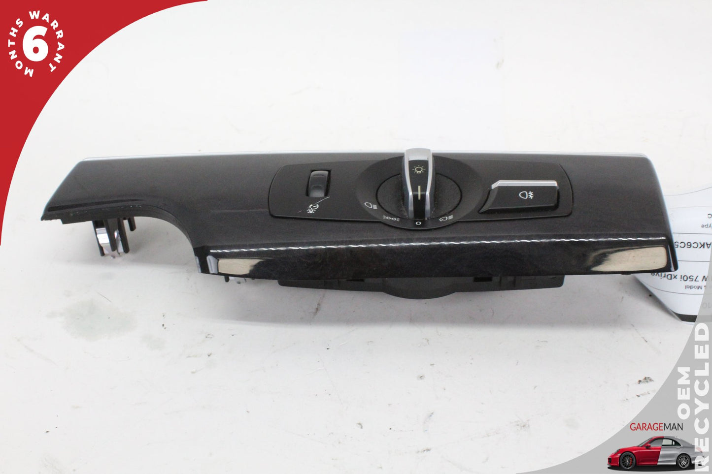 2009-2015 BMW 750i Front Left Side Headlight Switch Control w/ Trim 9192355 OEM