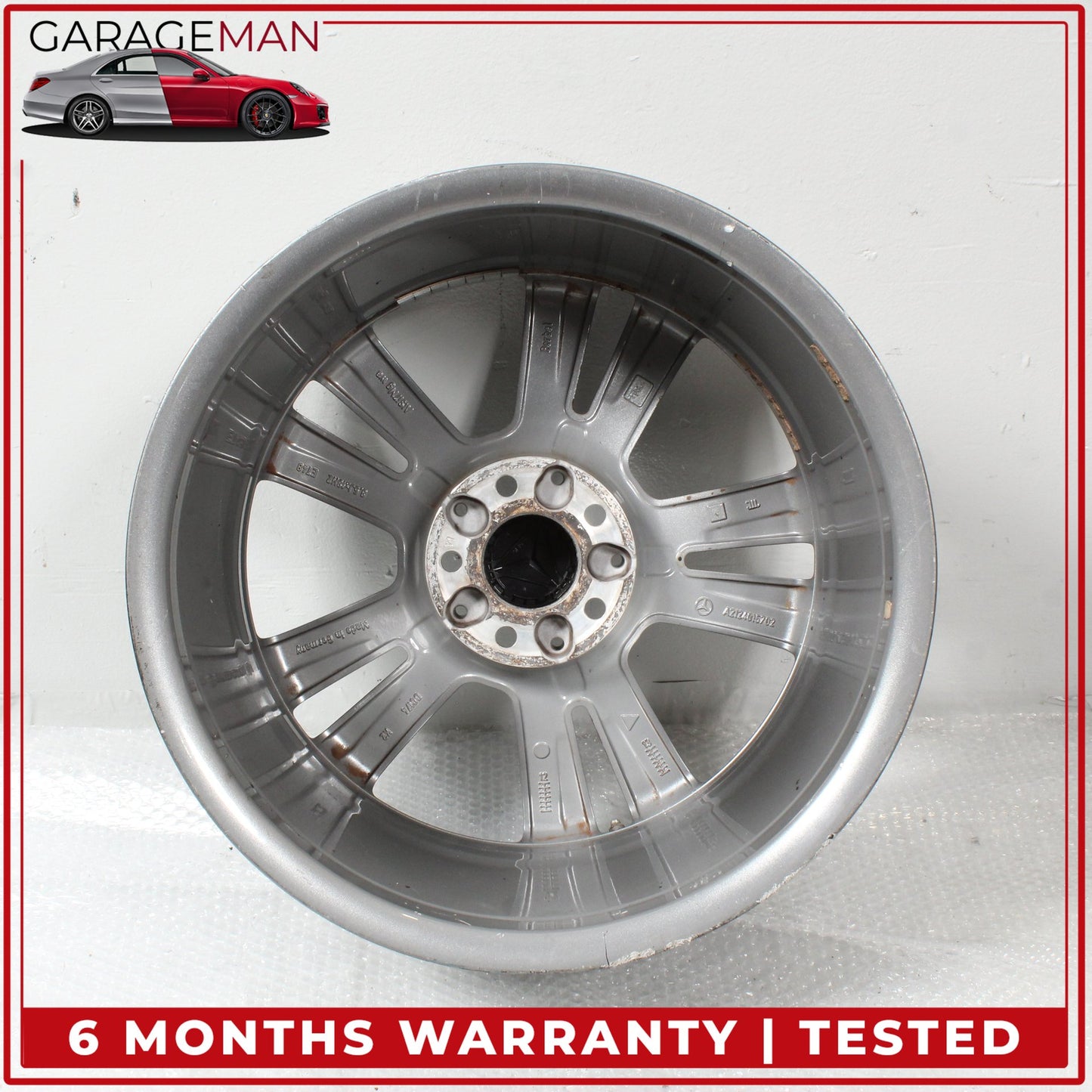 2014-2016 Mercedes W212 E350 Twin 5 Spoke Wheel Rim 8.5JX18H2ET48 2124015702 OEM