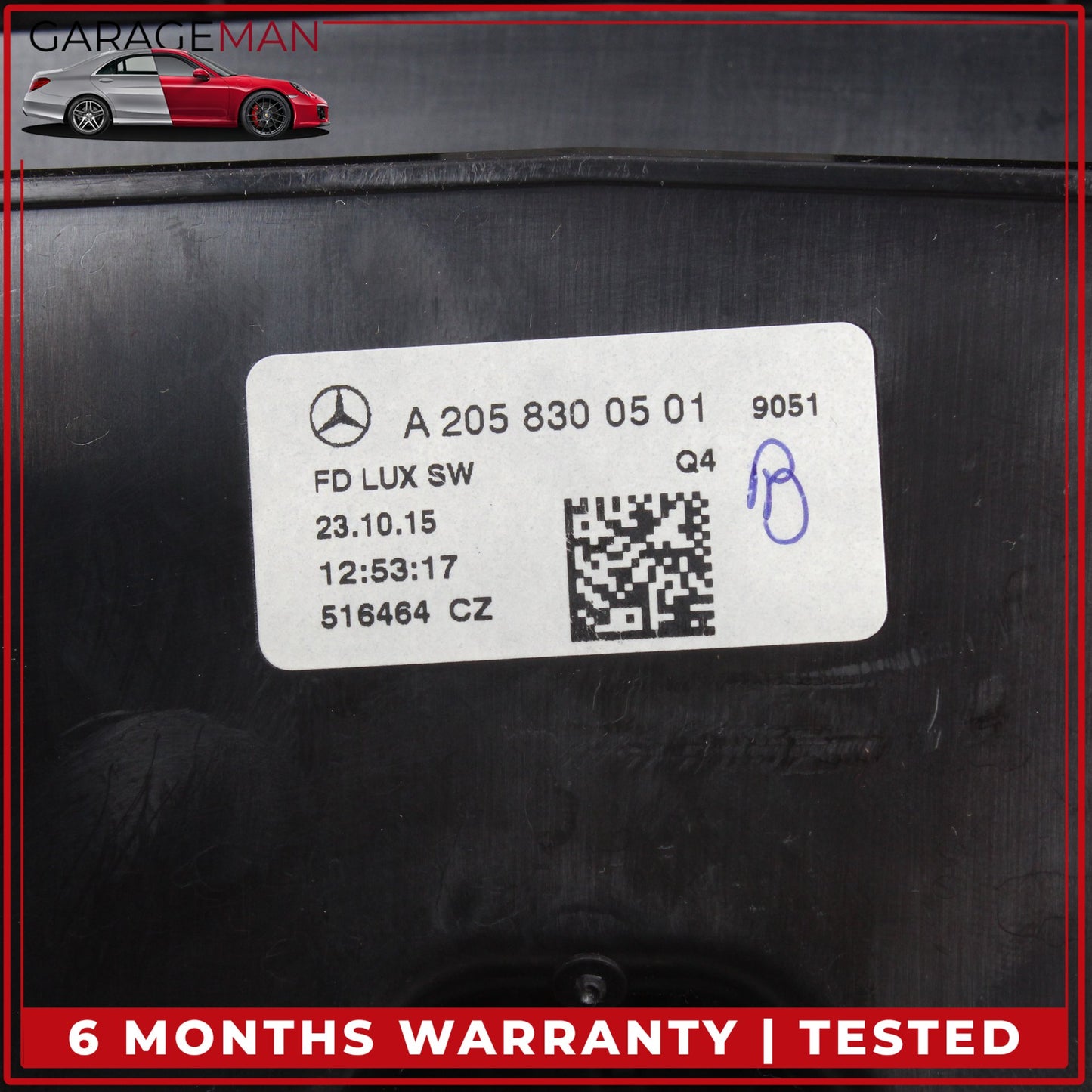 2015-2020 Mercedes W205 C300 C350e Rear Center Console A/C Air Vent Trim OEM