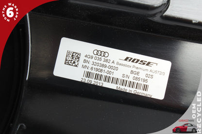2012-2018 Audi A7 Bose Rear Trunk Subwoofer Sub Woofer Audio Speaker Box OEM
