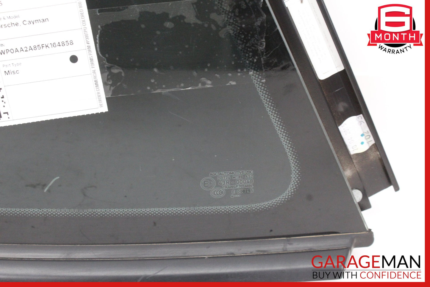 2014-2016 Porsche Cayman 981 Rear Right Side Quarter Window Glass 98154311205