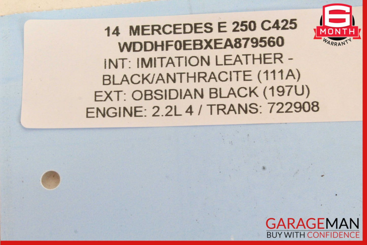 14-16 Mercedes W212 E250 Diesel Particulate Filter DPF 2124906700