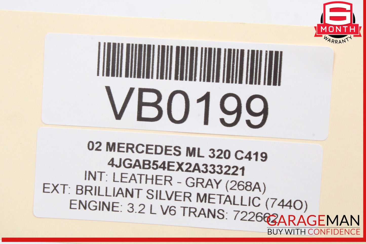 2002-2005 Mercedes-Benz ML320 W163 Left Taillight 1638202164