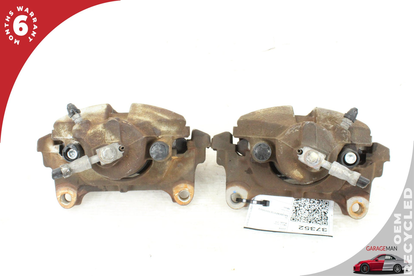 2005-2016 Audi TT 8J Front Left and Right Side Brake Caliper Set 1K0615124E OEM